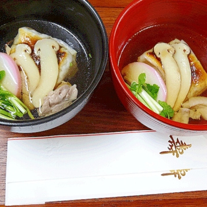 この日のための冷凍保存☆　「松茸お雑煮」